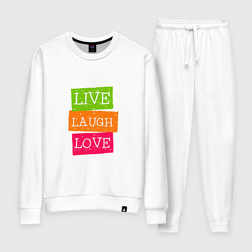 Женский костюм Live laugh love quote / Белый – фото 1