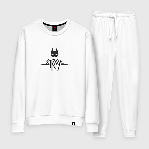 Женский костюм Stray ровный логотип, черный / Белый – фото 1