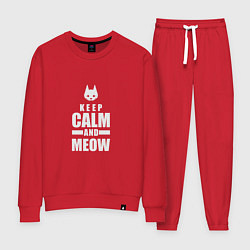 Костюм хлопковый женский Stray - Keep Calm, цвет: красный