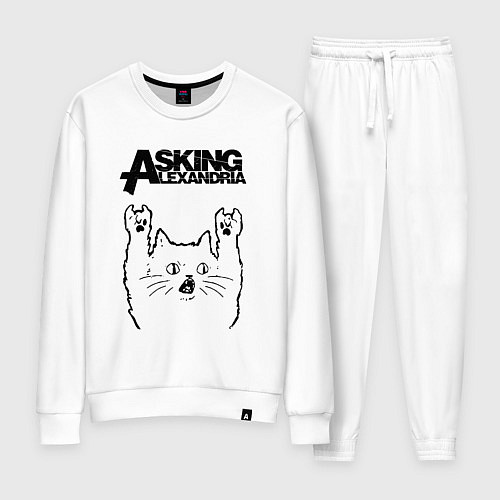 Женский костюм Asking Alexandria - rock cat / Белый – фото 1