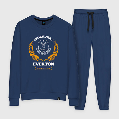 Женский костюм Лого Everton и надпись legendary football club / Тёмно-синий – фото 1