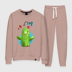 Костюм хлопковый женский Кактус: Лав, цвет: пыльно-розовый