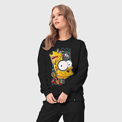 Костюм хлопковый женский Cyber-Bart - Simpsons family, цвет: черный — фото 2