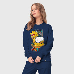 Костюм хлопковый женский Cyber-Bart - Simpsons family, цвет: тёмно-синий — фото 2