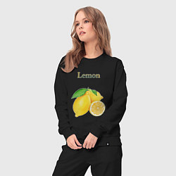 Костюм хлопковый женский Lemon лимон, цвет: черный — фото 2