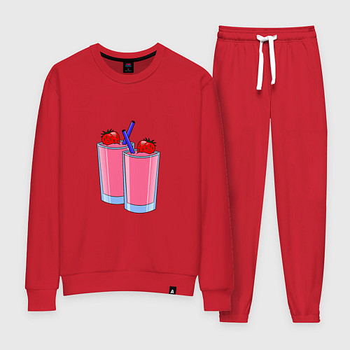 Женский костюм Два бокала с коктейлем / Красный – фото 1