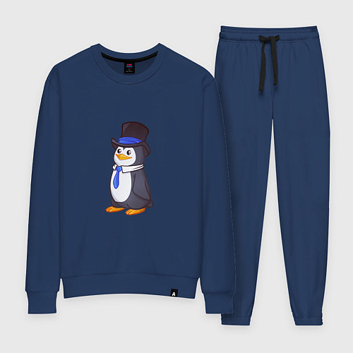 Женский костюм Пингвин в цилиндре / Тёмно-синий – фото 1