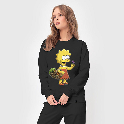 Женский костюм Lisa Simpson с гусеницей на даче / Черный – фото 3