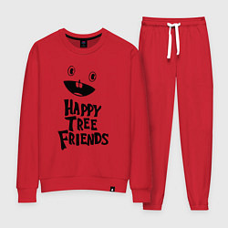 Костюм хлопковый женский Happy Three Friends - LOGO, цвет: красный