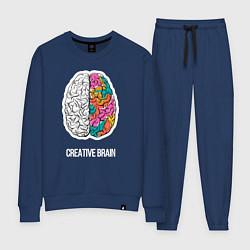 Костюм хлопковый женский Creative Brain, цвет: тёмно-синий