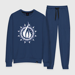 Костюм хлопковый женский In flames - logo neon, цвет: тёмно-синий
