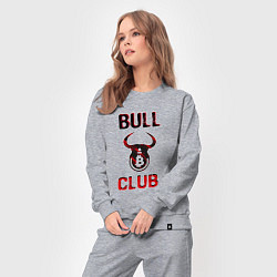 Костюм хлопковый женский Bull Bitcoin Club, цвет: меланж — фото 2