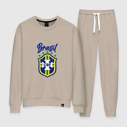 Женский костюм Brasil Football / Миндальный – фото 1