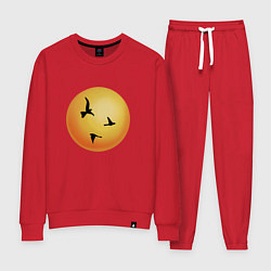 Женский костюм Три птицы на фоне солнца