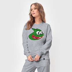 Костюм хлопковый женский Лягушонок Пепега, цвет: меланж — фото 2