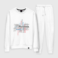Костюм хлопковый женский Republic of Mordovia, цвет: белый