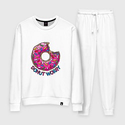 Костюм хлопковый женский Donut - Worry, цвет: белый