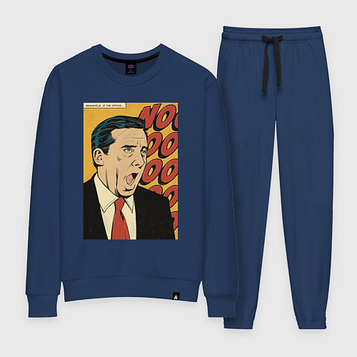 Женский костюм Майкл кричит нееееет - Офис / Тёмно-синий – фото 1