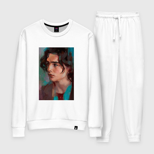 Женский костюм Timothee Chalamet fan art / Белый – фото 1