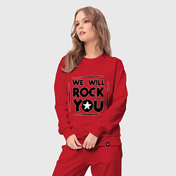 Костюм хлопковый женский We rock you, цвет: красный — фото 2