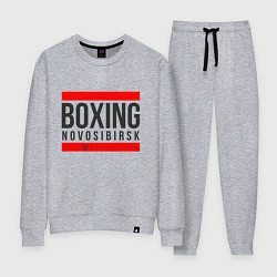 Костюм хлопковый женский Novosibirsk boxing team, цвет: меланж