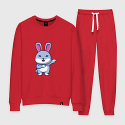 Костюм хлопковый женский Bunny Dab, цвет: красный