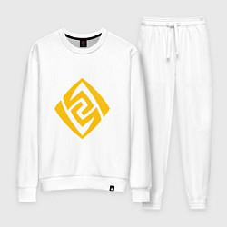 Костюм хлопковый женский Гео Genshin Impact, цвет: белый