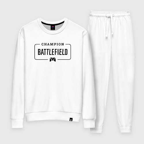 Женский костюм Battlefield gaming champion: рамка с лого и джойст / Белый – фото 1