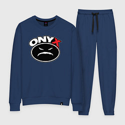 Костюм хлопковый женский Onyx - black logo, цвет: тёмно-синий