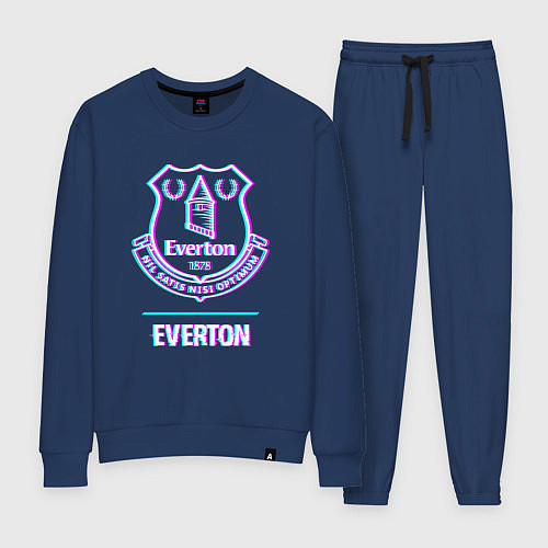 Женский костюм Everton FC в стиле glitch / Тёмно-синий – фото 1