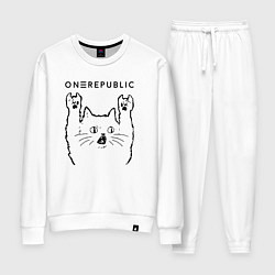 Костюм хлопковый женский OneRepublic - rock cat, цвет: белый