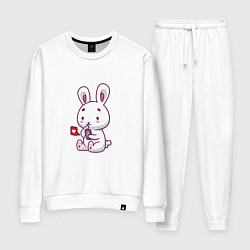 Костюм хлопковый женский Rabbit like, цвет: белый