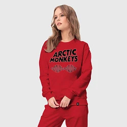 Костюм хлопковый женский Arctic Monkeys, цвет: красный — фото 2