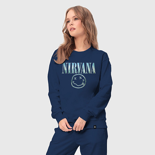 Женский костюм Nirvana - смайлик / Тёмно-синий – фото 3
