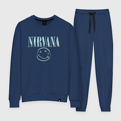 Костюм хлопковый женский Nirvana - смайлик, цвет: тёмно-синий
