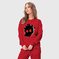 Костюм хлопковый женский Cult of the Lamb - Овечка в испуге, цвет: красный — фото 2