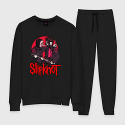 Костюм хлопковый женский Slipknot rock, цвет: черный
