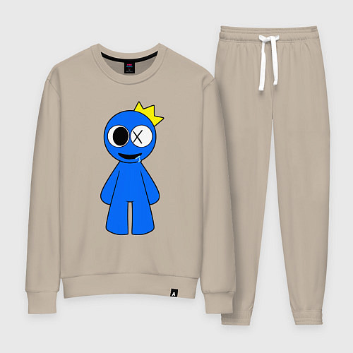 Женский костюм Радужные друзья Синий улыбается / Миндальный – фото 1