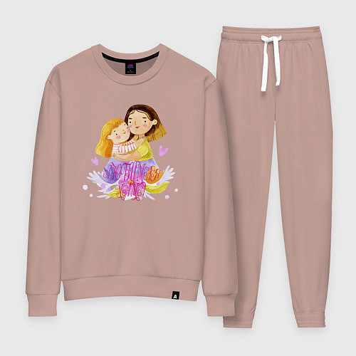 Женский костюм Маме от любимой дочки / Пыльно-розовый – фото 1