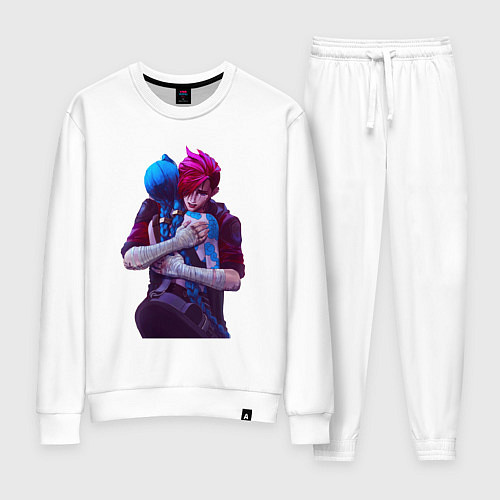 Женский костюм Джинкс и Ви - Аркейн / Белый – фото 1