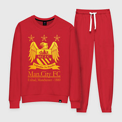 Костюм хлопковый женский Manchester City gold, цвет: красный