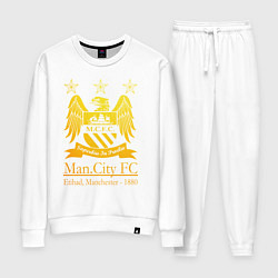 Костюм хлопковый женский Manchester City gold, цвет: белый