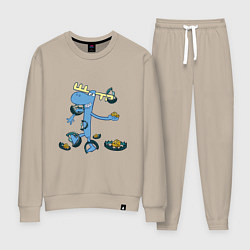 Костюм хлопковый женский Lumpy trap, цвет: миндальный