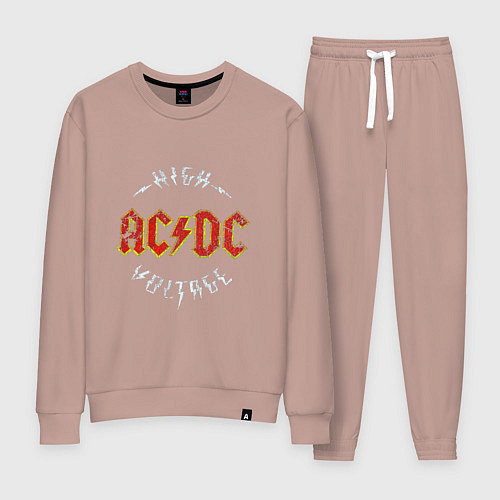 Женский костюм AC-DC Высокое напряжение / Пыльно-розовый – фото 1