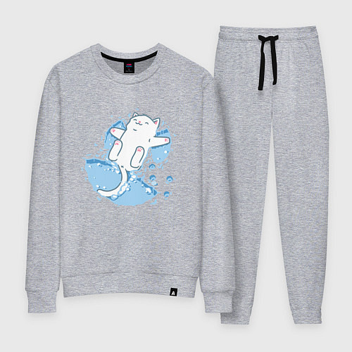 Женский костюм Снежный котоик / Меланж – фото 1