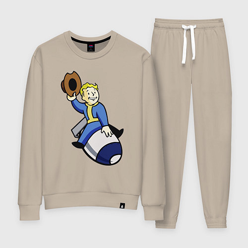 Женский костюм Vault boy - bomb rider / Миндальный – фото 1