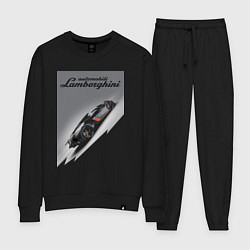 Костюм хлопковый женский Lamborghini - concept - sketch, цвет: черный