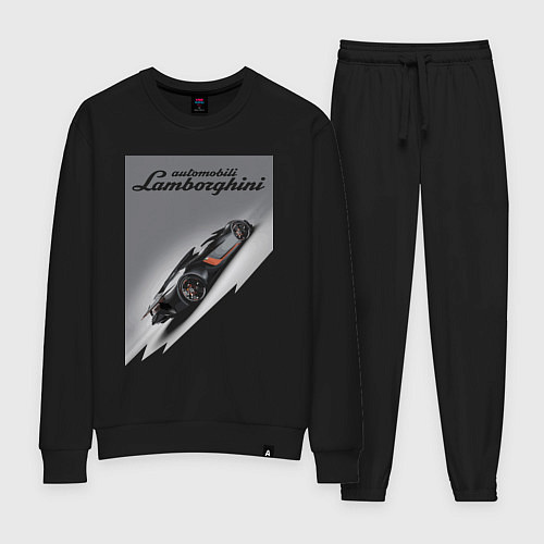 Женский костюм Lamborghini - concept - sketch / Черный – фото 1