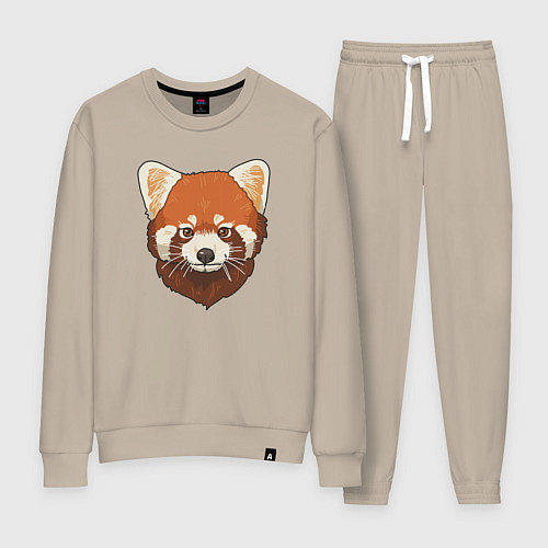 Женский костюм Голова милой красной панды / Миндальный – фото 1