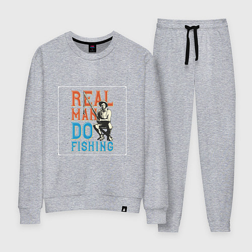 Женский костюм Мужик на рыбалке / Меланж – фото 1